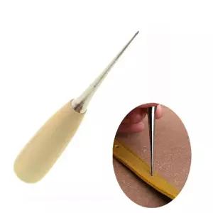 가죽펀칭기 가죽 바느질 키트 나무 송곳 바늘 공예 펀치 구멍 텐트 신발 수리