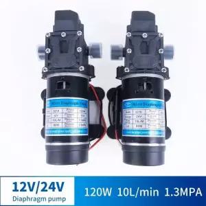 다이아프램펌프 물펌프 12V 120W 130PSI 10L 물 고압 프라이밍 펌프 분무기 세차