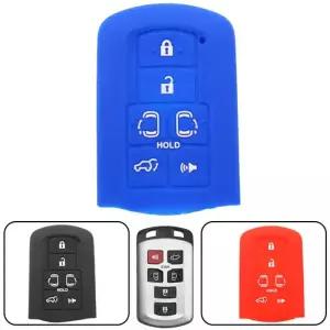 호환  A 실리콘 자동차 스마트 키 케이스 커버 홀더 가방 토요타 시에나 밴 2011-2019용