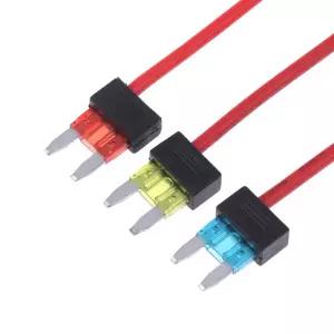 휴즈홀더 자동 퓨즈 홀더 추가 회로 탭 어댑터 미니 ATM APM 보호 12V 10A15A20A