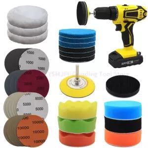 무선광택기 차량용 헤드라이트 복원 키트 연마 샌딩 디스크 14인치 백킹 패드 수세미 39개 3인치 75mm