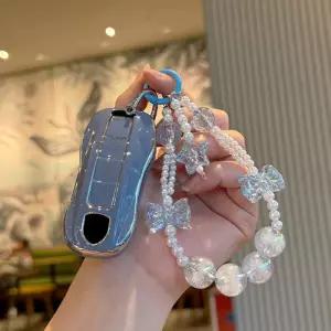 호환  포르쉐 타이칸 파나메라 마칸 카이엔 하이브리드용 A TPU 자동차 키 케이스 커버 키체인