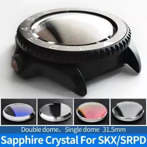 호환 SKX 더블 싱글 돔 사파이어 31.5mm MOD SKX007 블루 레드 AR 시계 크리스탈 수리점 도구 액세서리 표