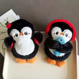 블랙 펭귄 인형키링 2종 가방맨 펜귄 물고기 잡은 모양 백참 가방고리 뽑기 펭귄 백참 가방고리