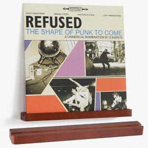 액스맨 우드 비닐 레코드 선반 벽걸이, LP용 플로팅 선반, CD, 앨범 홀더 벽걸이 디스플레이, 보관용 우아한 나무 빈티지 홈 데코, 브라운