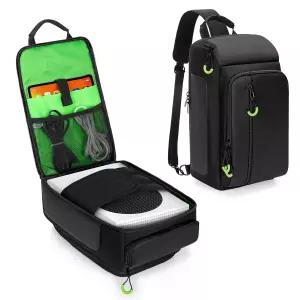 Xbox Series S 콘솔과 호환되는 PGmoon 여행용 휴대용 케이스 패딩 고정 스트랩이 있는 슬링 크로스바디 백