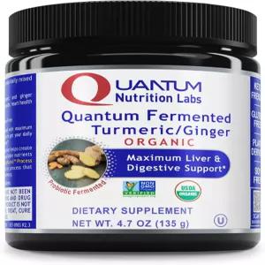 프리미어 리서치 랩 발효 강황/생강 뿌리 - 프로바이오틱 및 분말 보충제 활성 커큐미노이드 허브 4.7온스