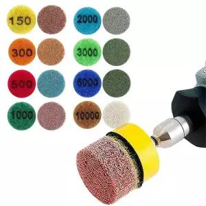 무선광택기 1인치 25mm 스펀지 연마 패드 세트 235mm3mm 샹크 습식 건식 디스크 대리석 옥 비취 콘크리트