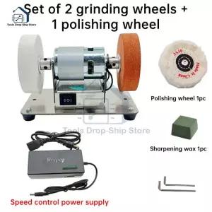 무선광택기 100W 더블 그라인더 머신 테이블 모터 거친 연마용 전기 그라인딩 휠 연마석