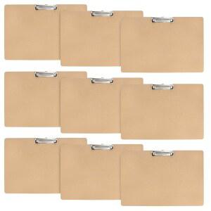 PEDOBALI 9개 11x17 클립보드, 로우 프로파일 클립 초대형 우드 클립 보드, 책상 브라운 풍경 나무 수평 랩 보드, 아트 스케치 드로잉 학교 교실 건축가 사무실