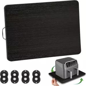 가전제품 슬라이더 커피 메이커용 슬라이딩 트레이 조리대용 커피포트 주방 360 롤링 - 검은색 10인치 X