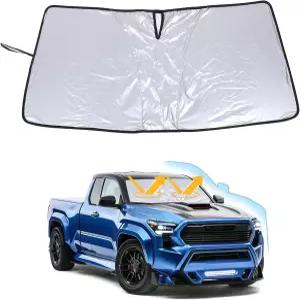 도요타 타코마 2024 2025를 위한 대이클루 윈드실드 선쉐이드 핏 접이식 전면 유리창 프로텍터 픽업 히트