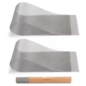 2PACK 스테인리스 스틸 미세 직조 와이어 메쉬 롤 스크린 시트 메탈 에어 벤트 13인치 X40 음식용 도어