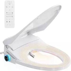 제빈니 전기 비데 변기 길쭉한 열선 스마트 즉각적인 온수 및 건조기 조절 가능한 수압 셀프 클린 노즐