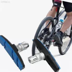 고무 자전거 V브레이크 슈 패드 블루 제동력강화 소음방지 제동장치