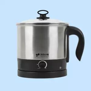 허브 멀티포트 1.5L 라면쿠커 라면 전기냄비 쿠커 스테인리스 1인용