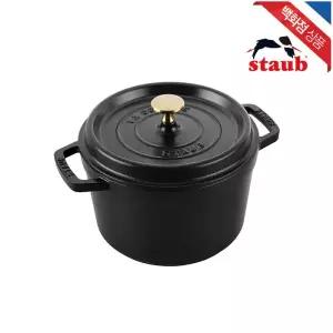 [롯데백화점]스타우브 원형 하이탑 꼬꼬떼 무쇠 주물냄비 20cm 블랙 (ST2502023)