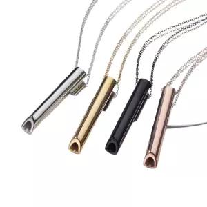 금연 보조 목걸이 스테인레스 호흡기 남녀공용 착용 디바이스