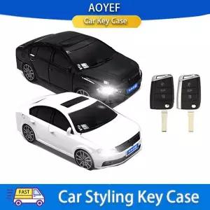 호환  VW LAVIDA 자동차 스타일링 키 케이스 플립 폴딩 3 단추 리모컨 골프 7 MK7 티구안 MK2 시트 아테카