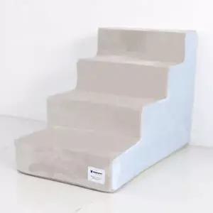 [RIZPICK]강아지 투톤 계단 4단 블루 마블 1P 애견 관절 스텝 애견슬개골