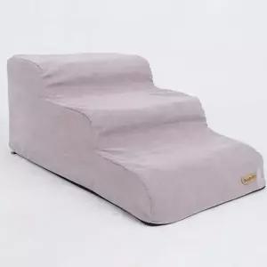 [RIZPICK]강아지 라운드 계단 3단 1P 애견 관절 관리 곡선 스텝 애견슬개골