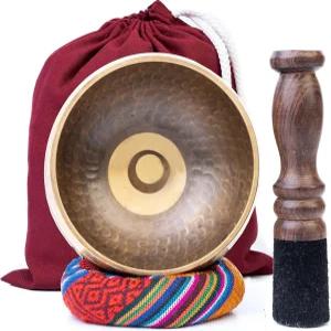 이브이 티베트 싱잉볼 세트 네팔 수공예 명상 요가 용품 힐링 사운드 바스 쿠션 말렛 전용 가방 포함