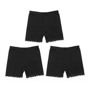 TBZ 레이스장식 블랙 스판 속바지 3p세트(Free) 속반바지