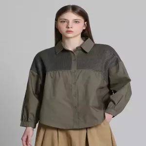 [오조크][오조크(OZOC)] 니트 배색 블라우스 (택가격 112000원)