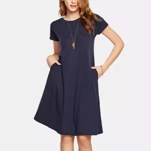 아티카 레이온 블렌드 반팔 홈웨어 원피스