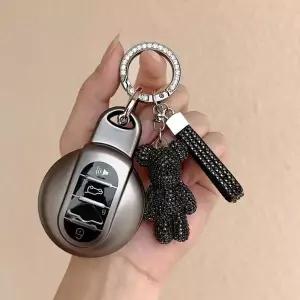 호환  메탈릭 그레이 TPU 쿠퍼스 원 JCW S 로드스터 F56 F55 F60 R55 R56 R59 R60 4버튼 리모컨 자동차 키