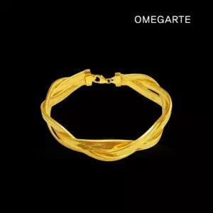 18K 이태리 골드 케이블 빅 팔찌