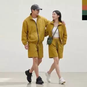 [다잇템] 남자 하프팬츠 재킷 통기성 시어서커 쿨 SS 세트