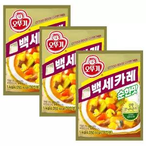 오뚜기 백세카레 순한맛 1kg 3개 대용량 업소용