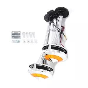 호환  A98M 트럭 이중 튜브 램프쉐이드 범용 에어 혼 휘슬 이중 튜브 혼 휘슬 트럭 부품 12V 24V