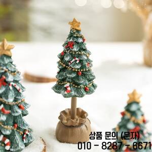 미니 레진 크리스마스 트리 책상 장식품 창문 분위기