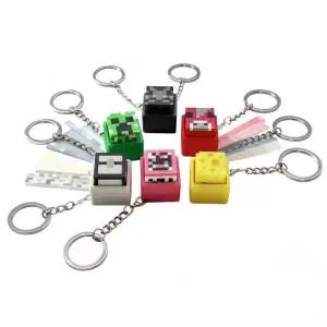 3D 프린팅 마인크래프트 키보드 클릭 키링, 기계식 키감 스트레스 해소 장난감