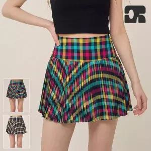 [로코엘라][CENTAUR] CHECK OPTION PLEATS MINI SKIRT