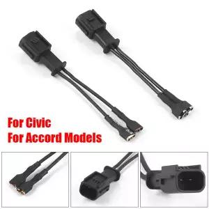 호환 2개입 자동차 경적 전용 플 케이블 전선가리개 블랙 자동차 경적 연결 어댑터 와이어 시빅 어코드 모