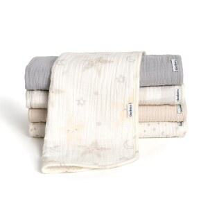 Gerber 유니 모슬린 트림 천 5팩, 멀티 스타, 라지 사이즈 50 8 x 25 4cm 20 x 10인치