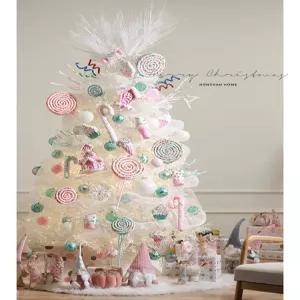 크마스 트리 핑크 장식세트 컬러풀 창문 인테리어 소품 크리스마스장식