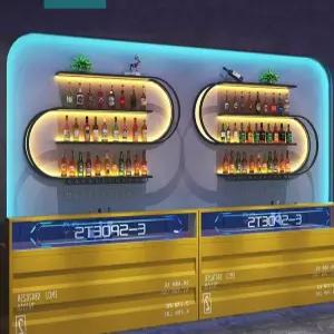 벽걸이 와인선반 위스키 주류랙 술 스포트라이트 냉장고 가능한 술집 주점