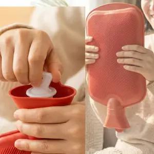 따뜻한 3L 대용량 보온 물주머니 고무 찜질팩 냉온 겸용 핫백 캠핑 차박 필수