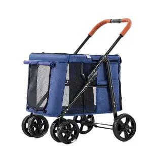 애견유모차 저상형 접이식 이중개방문 경량 반려동물용품 대용량 통기성좋은 산책