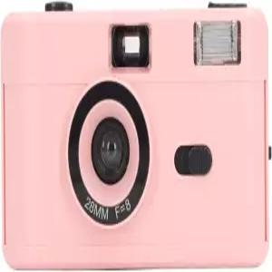 35mm 레트로 카메라 ABS 광학 유리 1.2MI 인피니티 필름 F/8 렌즈 내장 사진 촬영용 경량화 핑크
