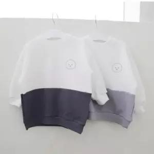 키즈맨투맨 남아 여아 등원복 배색 라운드 티셔츠 맨투맨