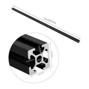 Hopuers 10 팩 세트 2020 블랙 T-슬롯 알루미늄 압출 T 6063 10Pcs 키트 CNC 3D 프린터용 20×20×1000mm