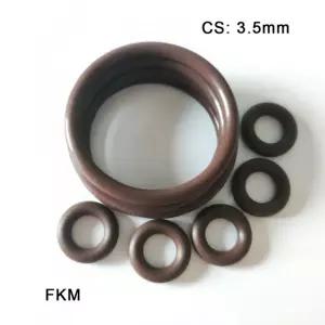 FKM O-링 씰 CS 3.5mm 불소 고무 링 켓 OD 12mm15mm2030mm 오일공기연료화학 누출 방지 씰링 와셔