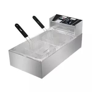 업소용튀김기 듀얼 온도조절 전기 대용량 오일넘침방지 트레이 간편한 원터치 패스트푸드점
