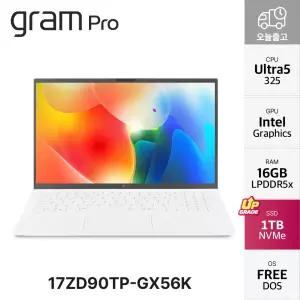 LG전자 그램 프로17 17ZD90TP-GX56K Ultra5 17인치 업무용 그램노트북 16GB 1TB YO