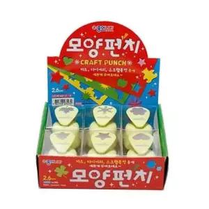 문구 모양펀치 6종세트대공작펀치 꾸미기펀치 무늬펀치